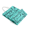 Custom Made Tiffany Blue White Kraft Paper Shopping Bags with Your Own Logo