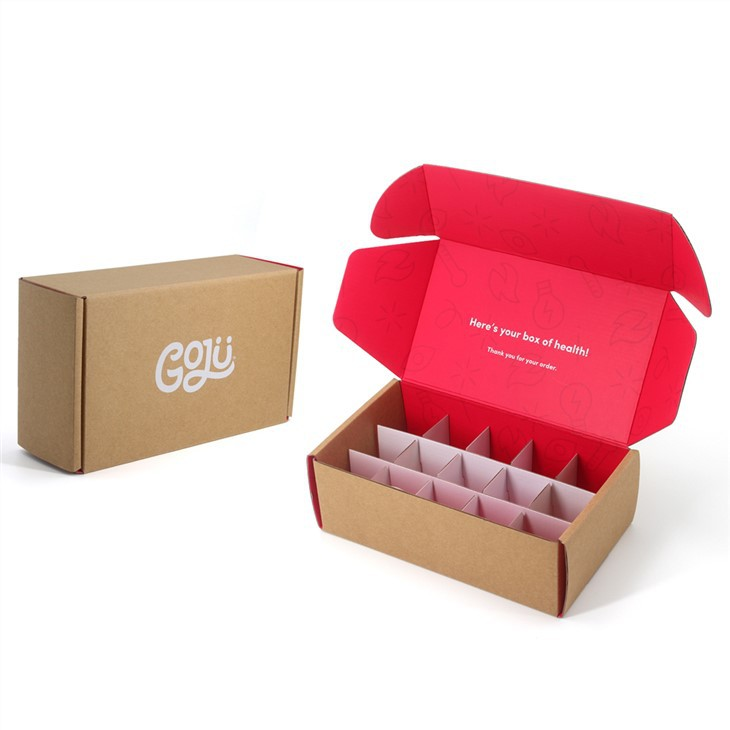 Brown Kraft Paper Box With Dividers