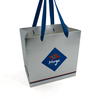 Customized Luxury Metallic Silver Paper Shopping Bag with Logo