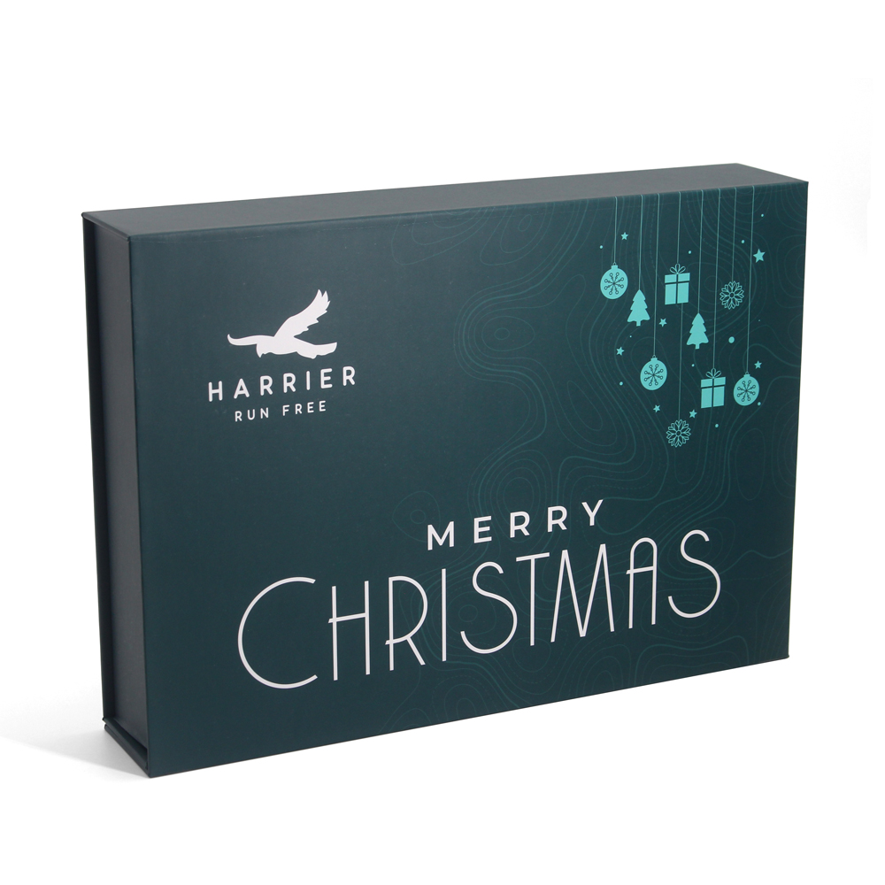 Custom Collapsible Rigid Christmas Magnetic Paper Gift Box Packaging