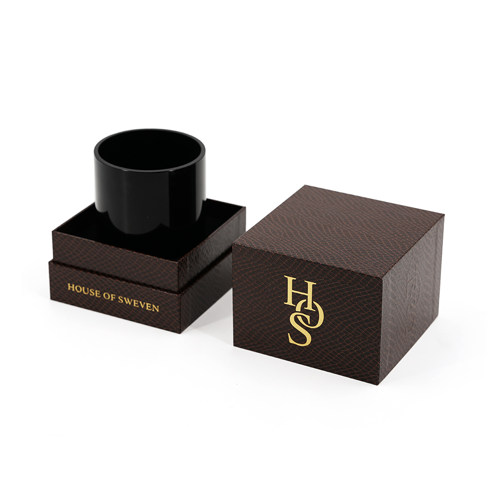 Faux Leather Textured Paper Candle Box