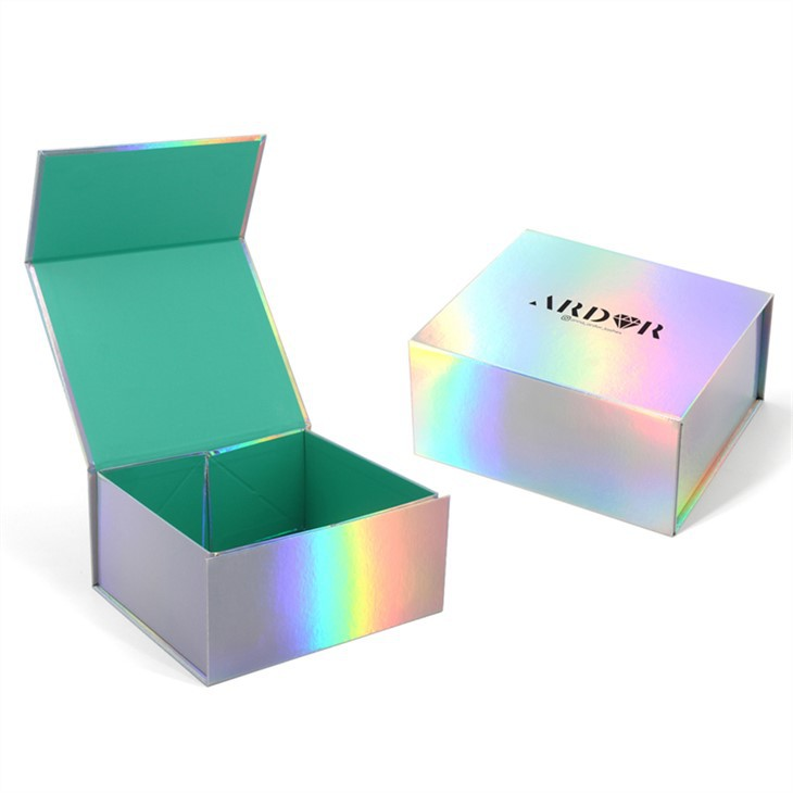 Magnetic Iridescent Holographic Gift Packaging Box