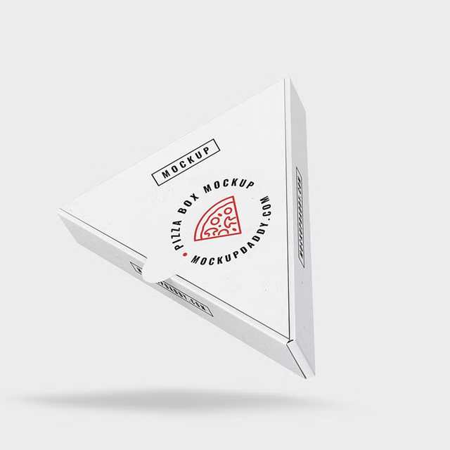 Custom Printed Corrugated Cardboard Paper Triangle Pizza Slice Box