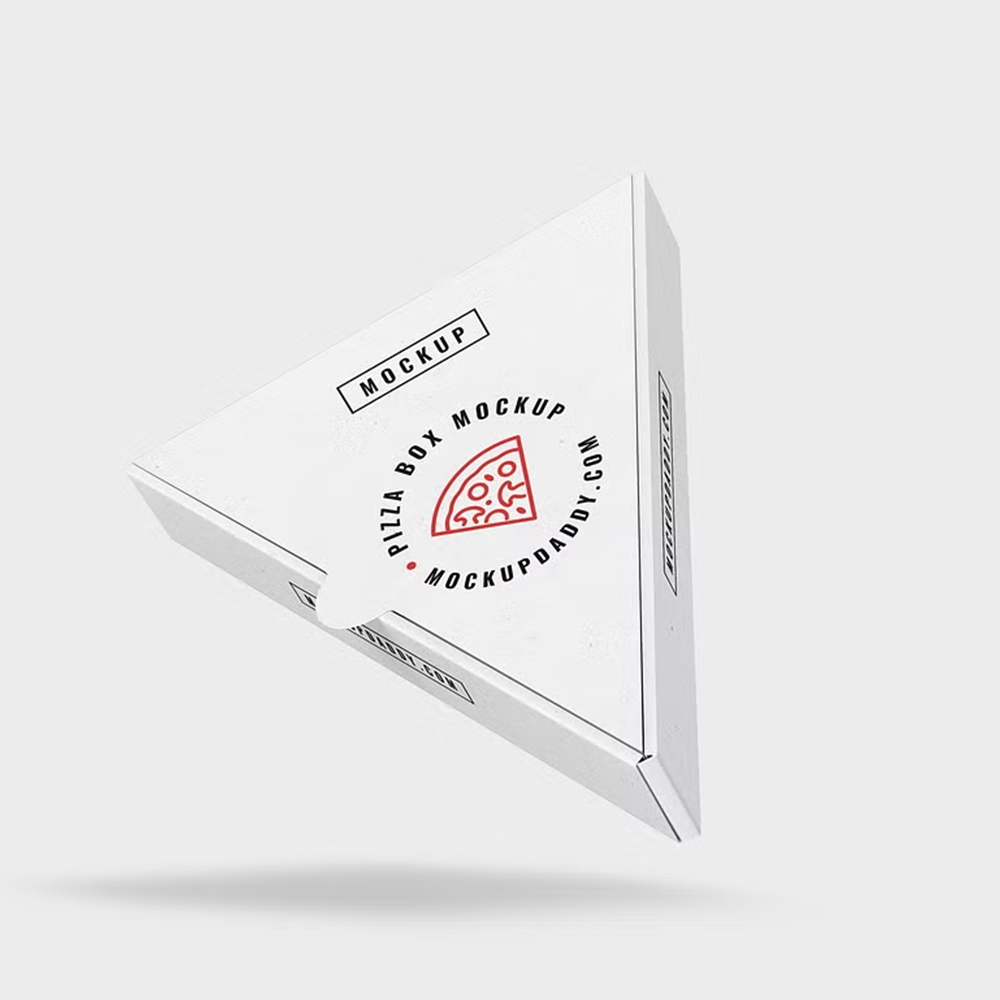 Custom Printed Corrugated Cardboard Paper Triangle Pizza Slice Box