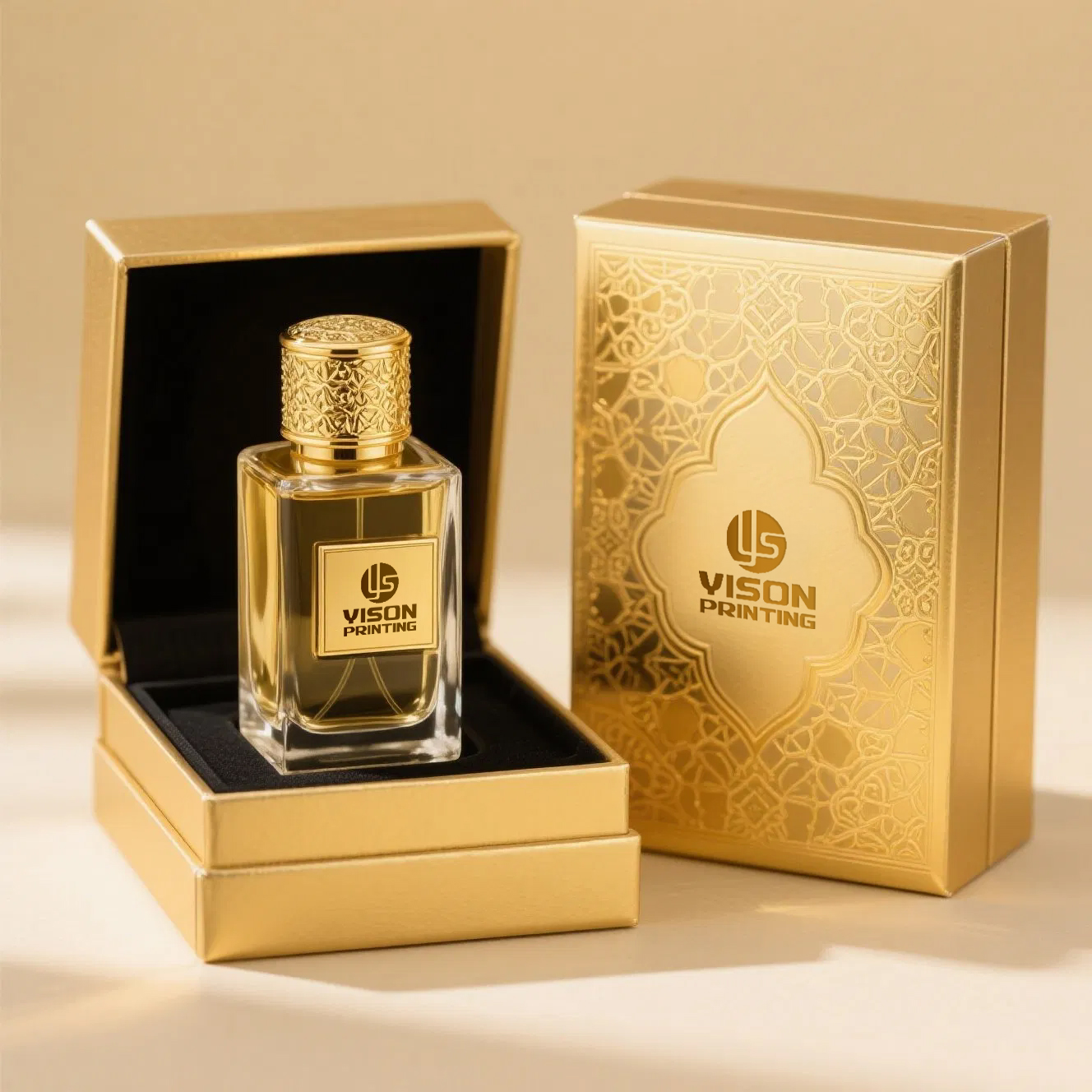 Custom Luxury Gold Perfume Box