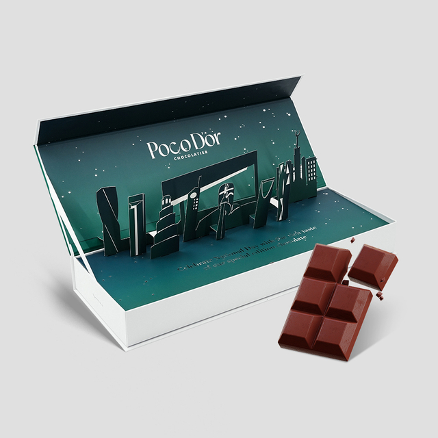 Custom Explosive Design 3D Paper Pop Up Card Explosion Festival Surprise Food Chocolate Gift Box
