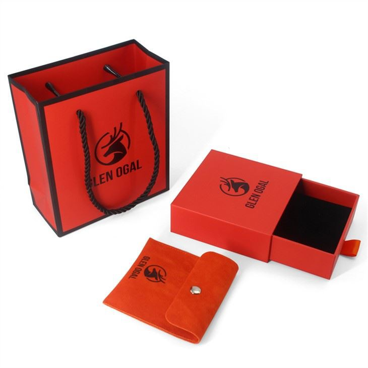 Red Jewelry Packaging Box And Bag