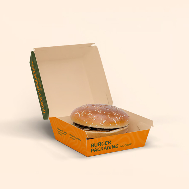 Customized Takeaway Fast Food Burger Box Packaging