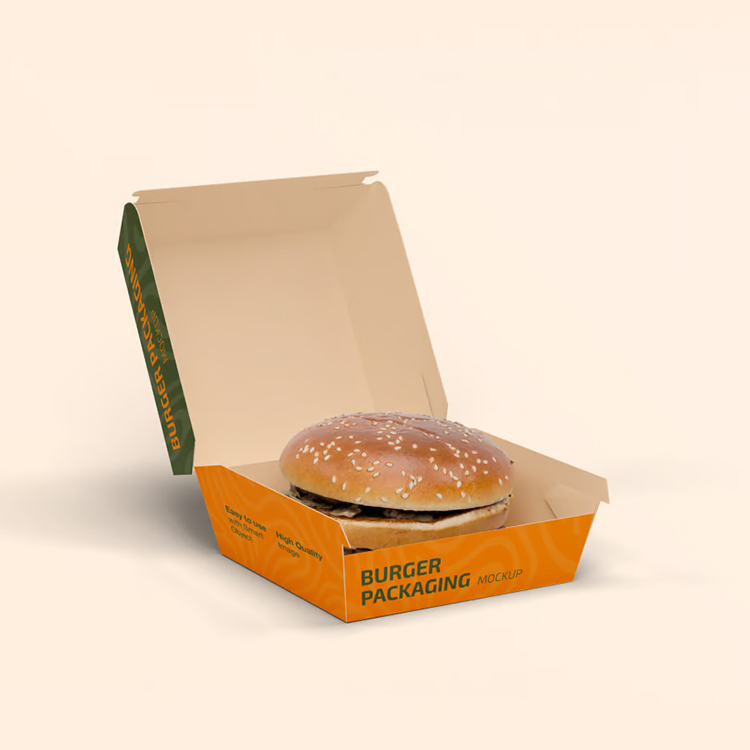 Customized Takeaway Fast Food Burger Box Packaging