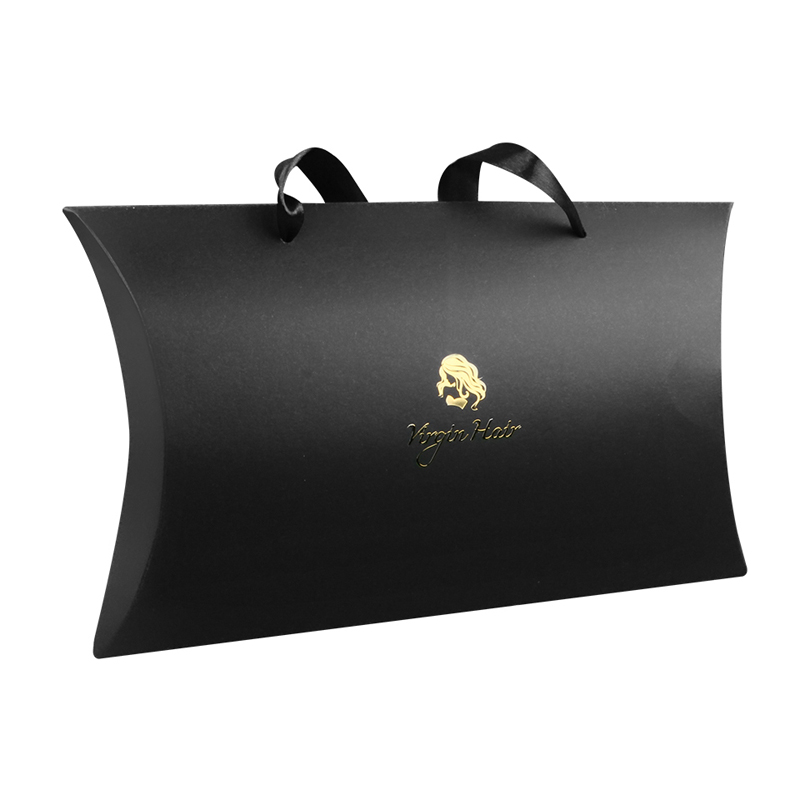 Personalized Hair Wig Packaging Pillow Boxes with Handle