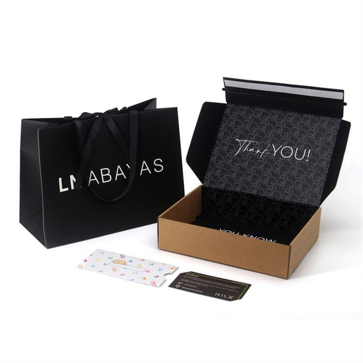 Black Cardboard Zipper Shipping Boxes