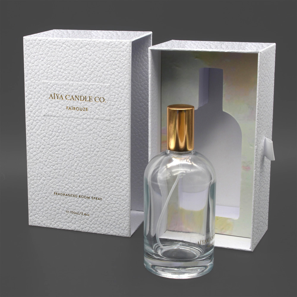 Personalized Luxury Textured Paper Perfume Gift Box Packaging