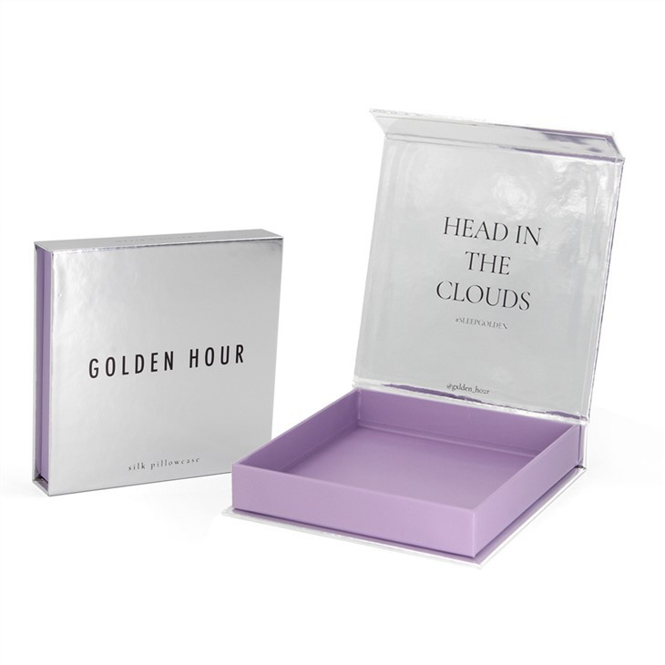 Silver Cardboard Gift Packaging Box