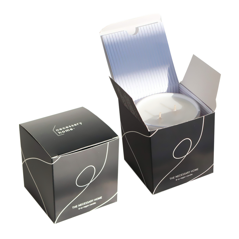 Custom Eco Friendly Tuck End White Card Paper Candle Packing Box