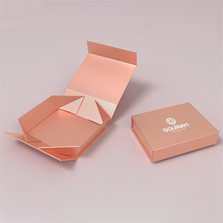 Pink Paper Foldable Magnetic Gift Box
