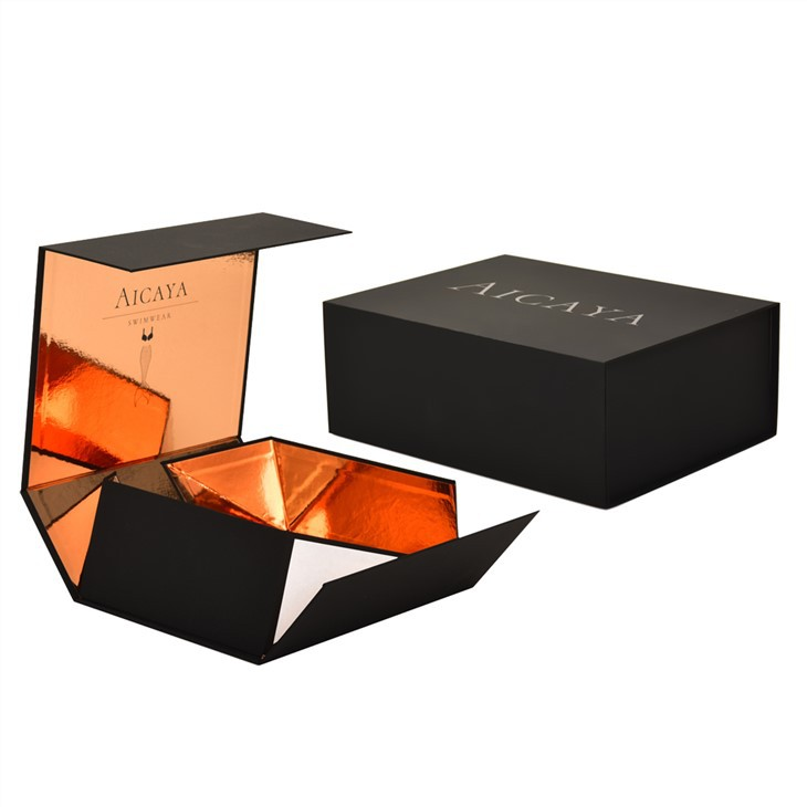 Custom Branded Black Folding Boxes