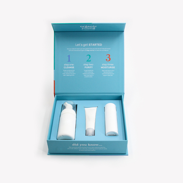 Personalized Cardboard Magnetic Skincare Gift Packaging Boxes