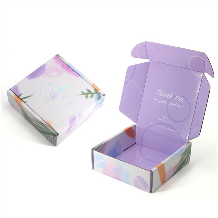 Purple Glossy Mailer Boxes