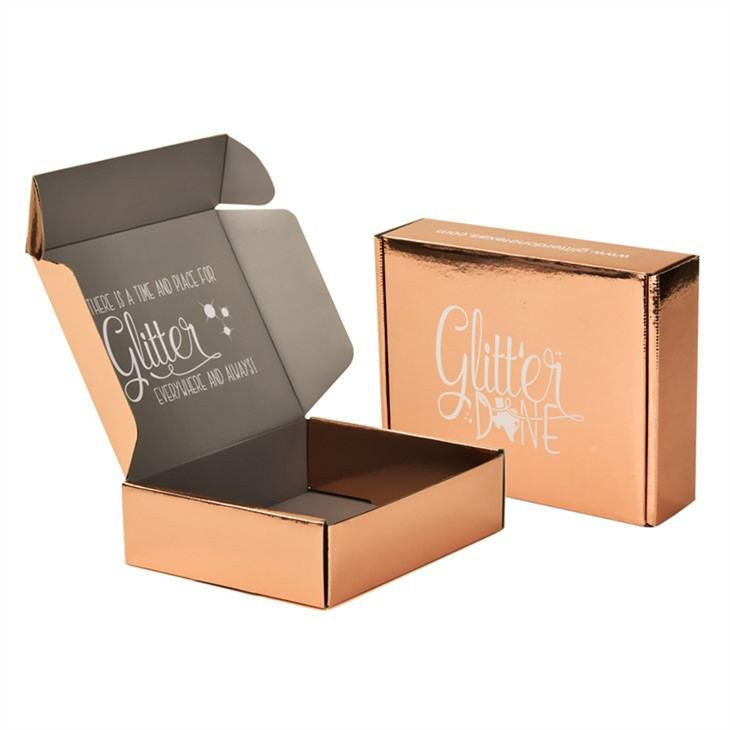 Rose Gold Shipping Packaging Boxes