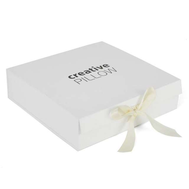 White Gift Box with Ribbon