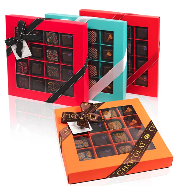 Custom Chocolate Truffle Box with Window