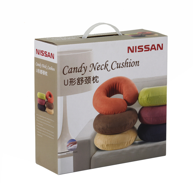 Custom Printed Corrugated Cardboard Travel Neck Pillow Suitcase Packaging Box