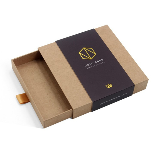 Kraft Gift Card Box Packaging With Sleeve