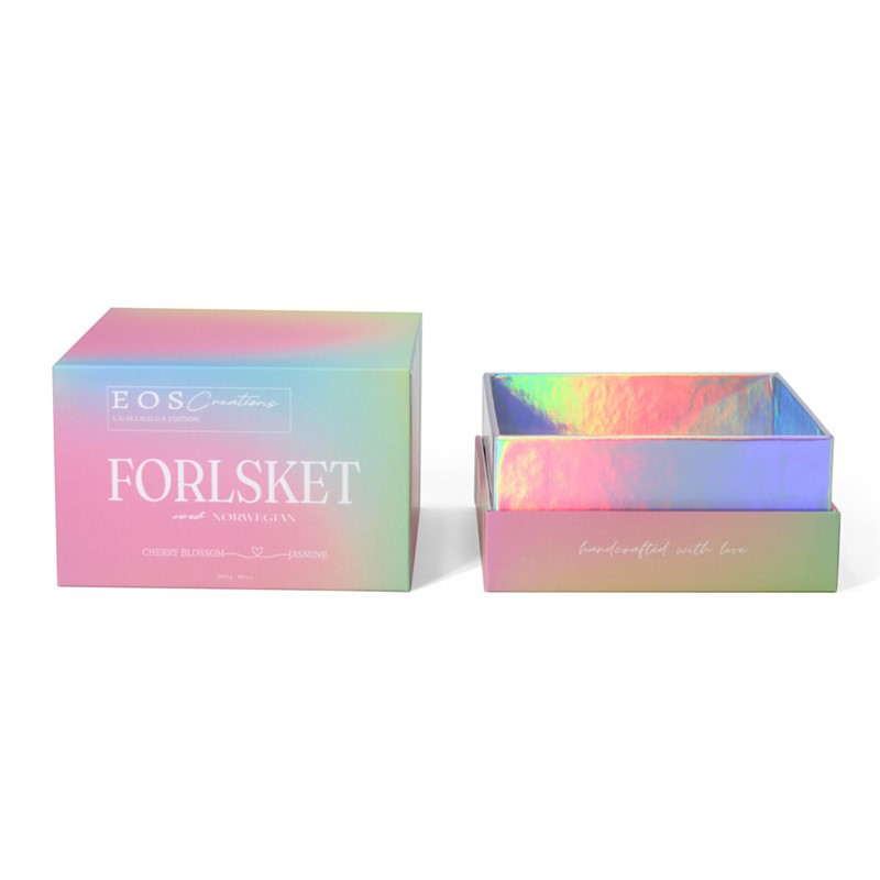 iridescent packaging box