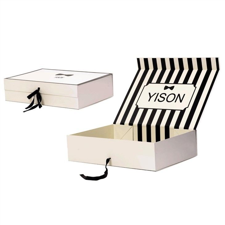 Black White Striped Box