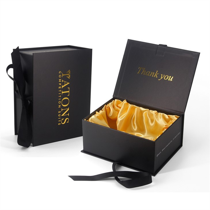 Black Packaging Box With Satin Inside