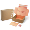Custom Printed Ecommerce Corrugated Paper Boxes Recycled Cardboard Zipper Tear Strip Mailer Packaging Shipping Box