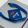 Customized Luxury Metallic Silver Paper Shopping Bag with Logo