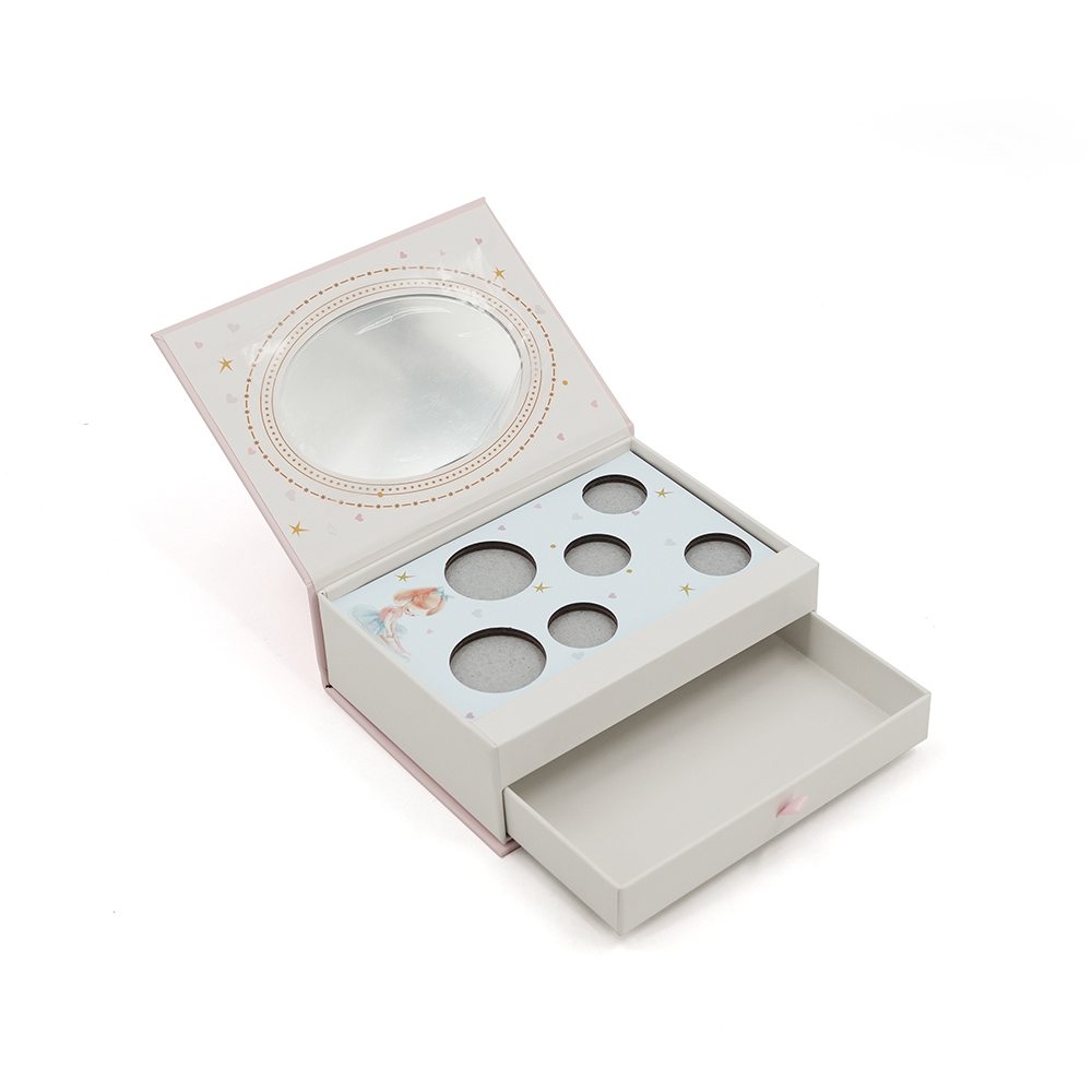 Custom Empty Children Play Makeup Kit Packaging Box with Mirror