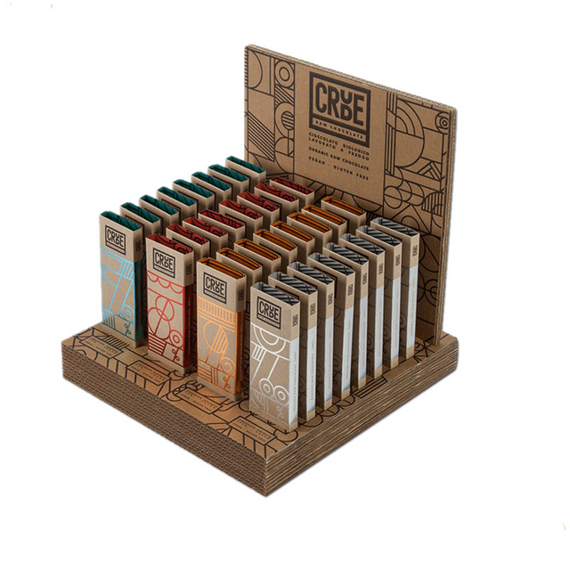 Custom Recyclable Kraft Chocolate Bar Packaging Box With Display Box