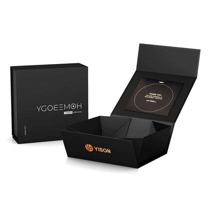 Black Foldable Gift Box With Magnet