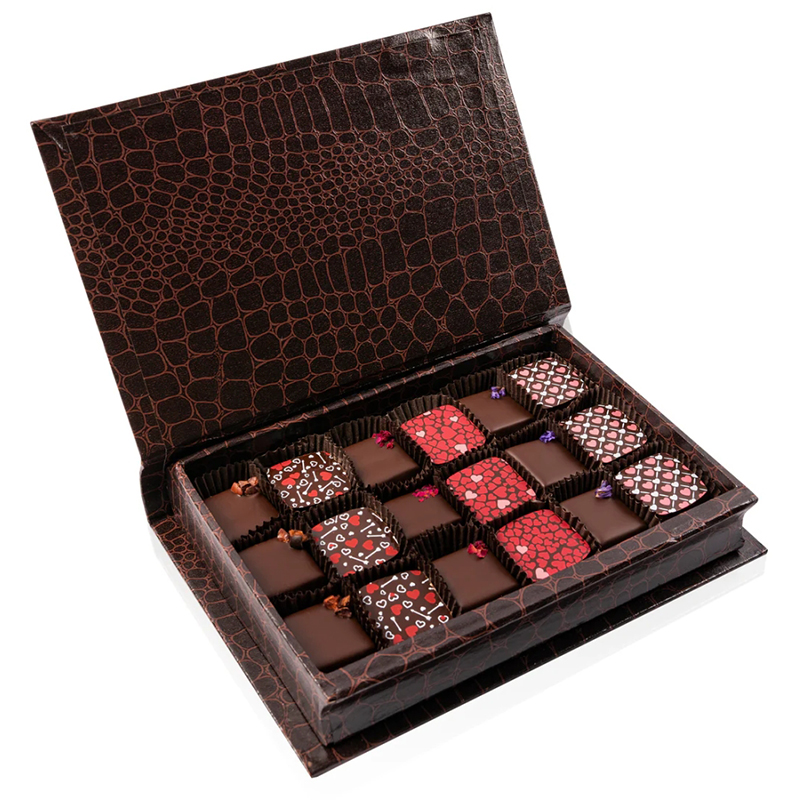 Custom Luxury Crocodile Pattern Faux Book Chocolate Gift Boxes
