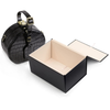 Custom Luxury Magnetic Flip Top Gift Box With Rose Gold Foil Interior and Dust Bag