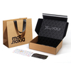 Custom Kraft Peel‑and‑Seal Mailer Box with Printed Red Interior for Handbag Packaging