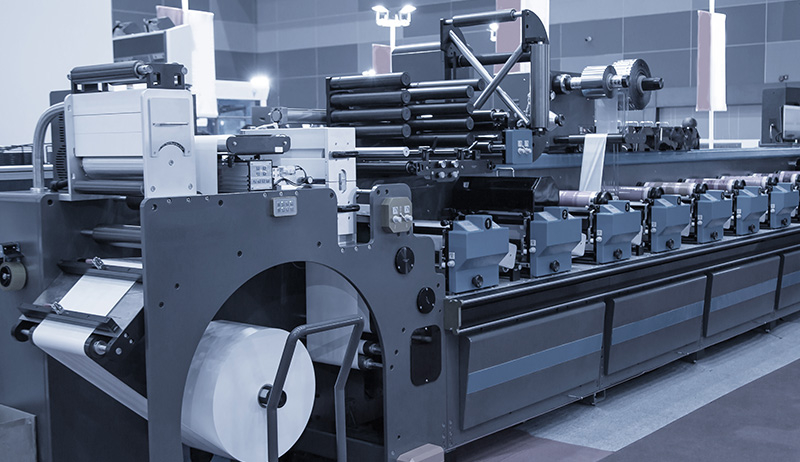 4.Flexography Printing(Rubber printing plates are used to stamp designs on paper for cost and time efficient printing.)