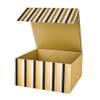 Custom Luxury Magnetic Flip Top Gift Box With Rose Gold Foil Interior and Dust Bag