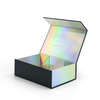 Custom Magnetic Flip‑Top Wig Box With Holographic Interior and Logo Printing
