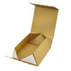 Custom Luxury Magnetic Flip Top Gift Box With Rose Gold Foil Interior and Dust Bag